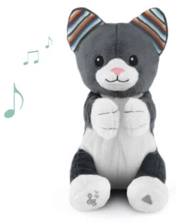 Zazu Chloe De Kat Klappende Knuffel Met Geluid ZA-CHLOE-01 -Kleintje Wereld zazu chloe de kat klappende knuffel met geluid za chloe 01 2