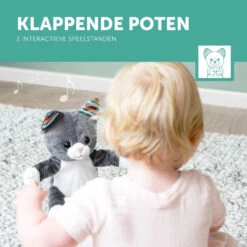 Zazu Chloe De Kat Klappende Knuffel Met Geluid ZA-CHLOE-01 -Kleintje Wereld zazu chloe de kat klappende knuffel met geluid za chloe 01 4
