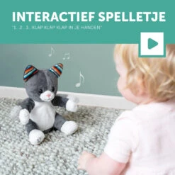 Zazu Chloe De Kat Klappende Knuffel Met Geluid ZA-CHLOE-01 -Kleintje Wereld zazu chloe de kat klappende knuffel met geluid za chloe 01 7