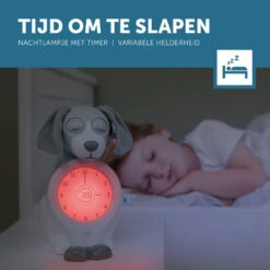 Zazu Davy The Dog Roze Slaaptrainer En Kinderwekker ZA-DAVY-03 -Kleintje Wereld zazu davy slaaptrainer 2 2