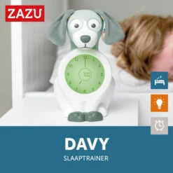 Zazu Davy The Dog Groen Slaaptrainer En Kinderwekker ZA-DAVY-02 -Kleintje Wereld zazu davy the dog groen slaaptrainer za davy 02 3