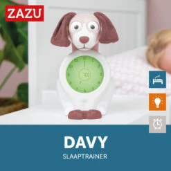 Zazu Davy The Dog Roze Slaaptrainer En Kinderwekker ZA-DAVY-03 -Kleintje Wereld zazu davy the dog roze slaaptrainer za davy 03 3