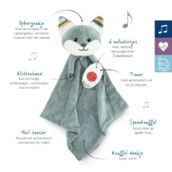 Zazu Felix De Vos Heartbeat Knuffeldoekje ZA-FELIX-01 -Kleintje Wereld zazu feli4 de vos heartbeat knuffeldoekje za feli 01 x