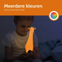 Zazu Gina Giraffe Grijs Zaklamp En Nachtlampje ZA-GINA-01 -Kleintje Wereld zazu gina giraffe grijs zaklamp en nachtlampje za gina 01 2