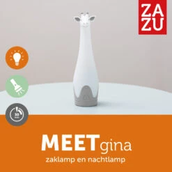 Zazu Gina Giraffe Grijs Zaklamp En Nachtlampje ZA-GINA-01 -Kleintje Wereld zazu gina giraffe grijs zaklamp en nachtlampje za gina 01 4