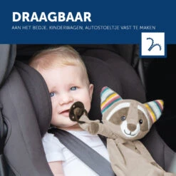 Zazu Robin De Wasbeer Heartbeat Knuffeldoekje ZA-ROBIN-01 -Kleintje Wereld zazu robin de wasbeer heartbeat knuffeldoekje za robin 01 2