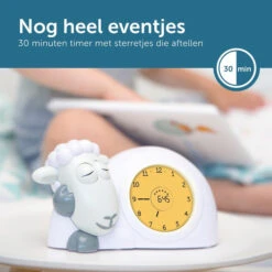Zazu Sam Slaaptrainer Schaap Zilver Kinderwekker Limited Edition -Kleintje Wereld zazu sam slaaptrainer zilver limited edition 11 1