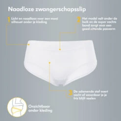 Medela Zwangerschapsslip Wit Maat XS/S 2 Stuks 101036822 -Kleintje Wereld zwangersschapslip